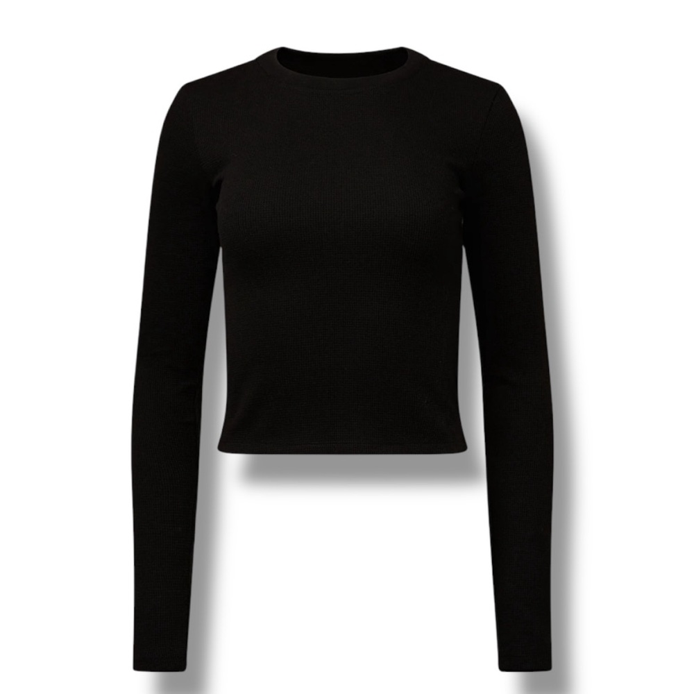 Rachel Parcell Sweater Knit Pullover Long Sleeves Size XL Black Crew Neck NWT